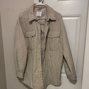 Primark Women's Beige Quilted Utility Jacket